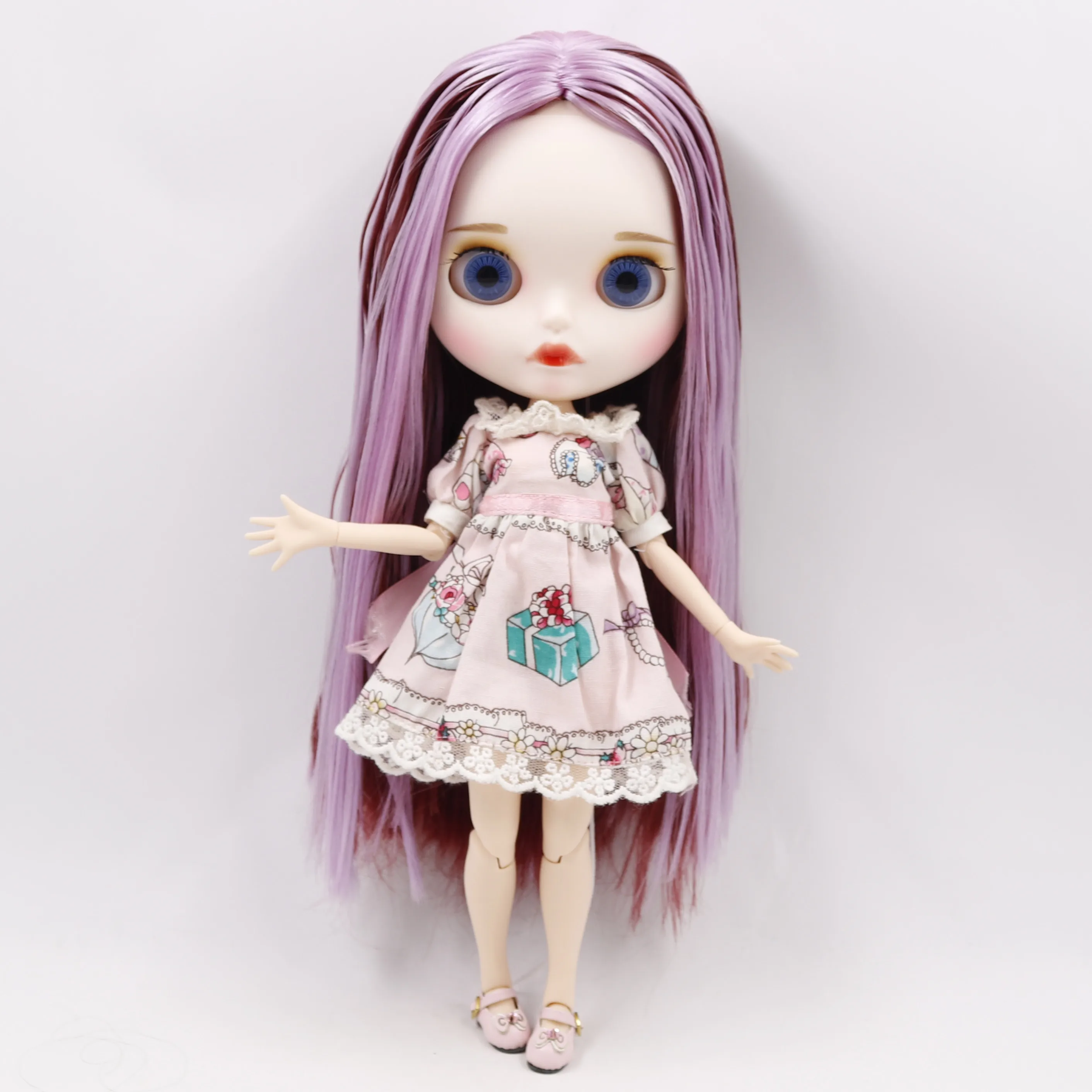 DBS bjd ICY blyth doll white black dark skin joint body glassy matte face Can Changed Makeup and Dress DIY special 1/6 - 2
