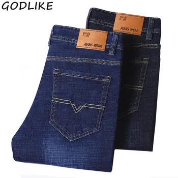 

Mens Jeans 2020 Business Jeans Men Stretch Slim Denim Jean Homme Man Denim Trousers Blue Black Pants Mens distressed Jeans