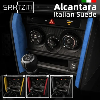 

For Subaru BRZ Toyota 86 Alcantara Suede Leather Wrapping Centrol Control Decorative Strips Stickers ABS Trim Cover 2013-2020