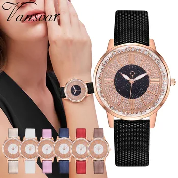 

Fashion High-end Bracelet for Women's wristwatch Casual Quartz Leather Band Strap Watch Analog Wrist Watch