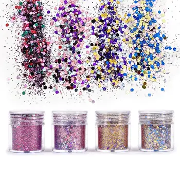 

4 Bottles/Pack Christmas Style Shinning Glitters Sequin Mixed For DIY UV Resin Mold Craft Filling Material Silicone Mold Pigment