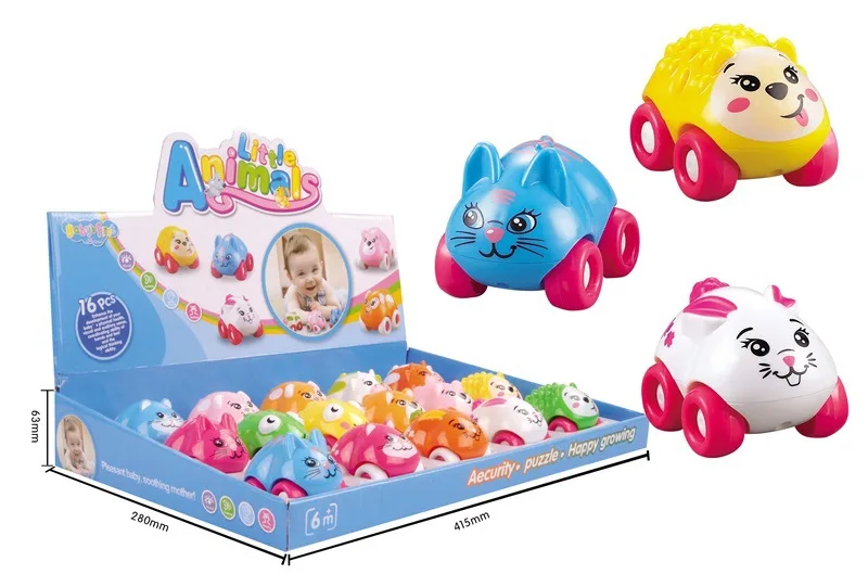 

Mini Sliding Magnetic Car Cute Animal Magnetic Small Car Educational CHILDREN'S Toy CHILDREN'S Cartoon Small Toy