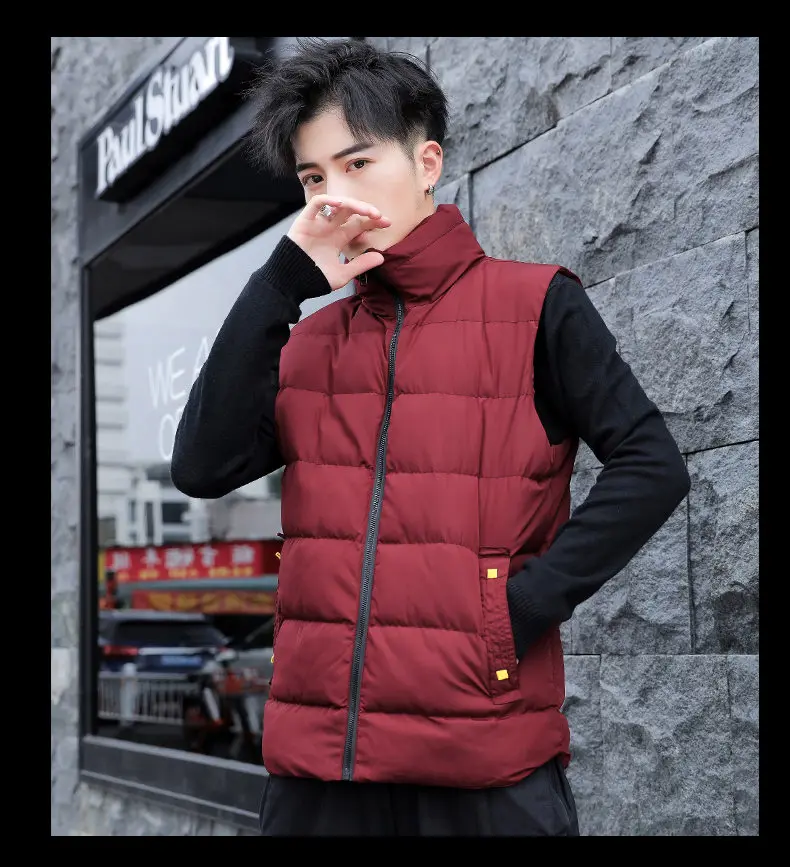 8XL Vest Coat Men 2019 Autumn Male Sleeveless Jacket Coat Winter Warm Waistcoat Padded Down Vest Men Brand MuLS Cloths Plus Size 6