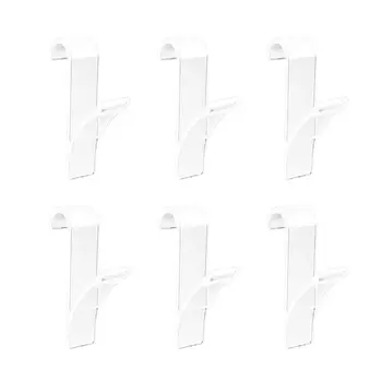 

6PCS Self Adhesive Plastic Wall Hook Key Bag Hanger Sticky Kitchen Home Bathroom Storage Hanging Holder Waterproof Towel Hook