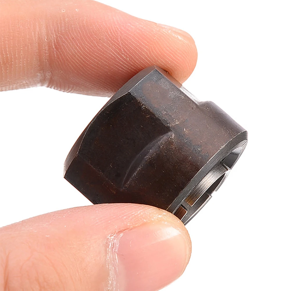 13MM Metal 1/2" Collet Nut Plunge Router Parts For MKt 3612 22.5*27mm  Black mobile woodworking bench