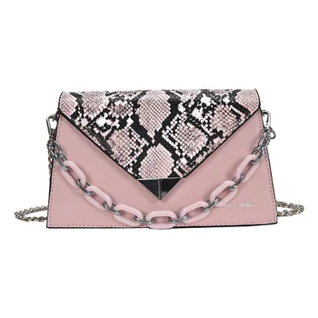 

Luxury Handbags Women Bags Designer Snake Print Chains Shoulder Crossbody Bag for Women Purse Messenger Bags Sac A Main Femme