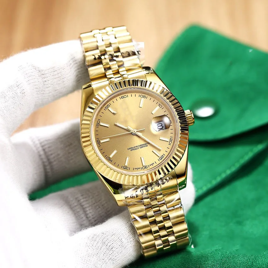 18K Золотые роскошные мужские и женские автоматические часы, автоматические часы с рифленым ободком, часы с откидной застежкой, часы, Лидер продаж, наручные часы - Цвет: 4