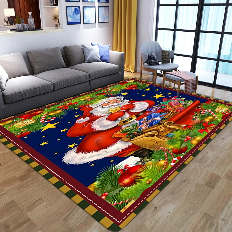 Alfombras de Feliz Navidad para sala de estar, felpudos de interior del hogar, alfombra grande novedad|Alfombra| - AliExpress