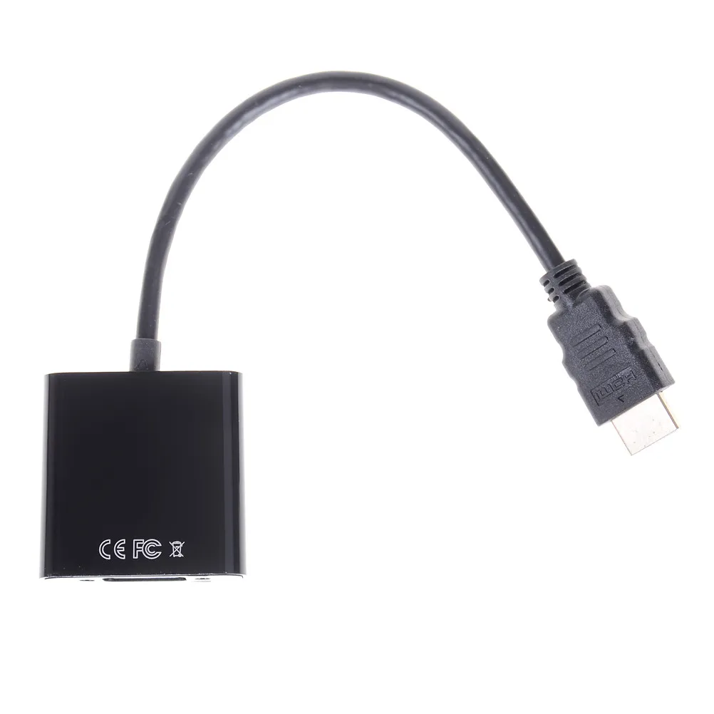 Переходник для мужчин и женщин HDMI в VGA адаптер 1080P цифро-аналоговый видео аудио для ПК ноутбука планшета
