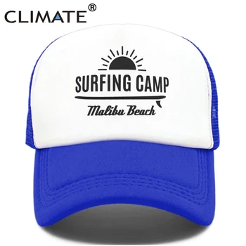

CLIMATE Surfing Camp Cap Malibu Beach Trucker Cap Hat Surfing Fan Surfer Hip Hop Cap Surfboard Surf Riding Mesh Cap Hat Youth