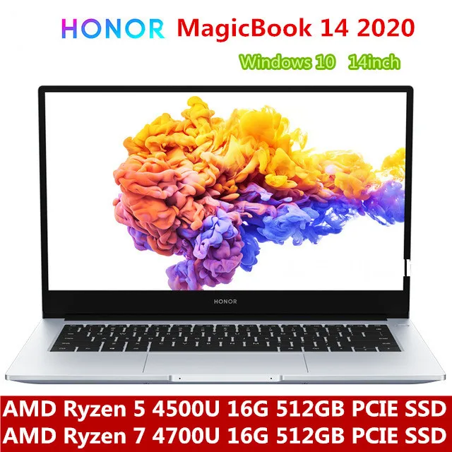 Ноутбук HONOR MagicBook 14 2020 ноутбук компьютер дюймов AMD Ryzen 5 4500U/ 4700U 8 ГБ/16 ГБ 512 Гб PCIE SSD FHD