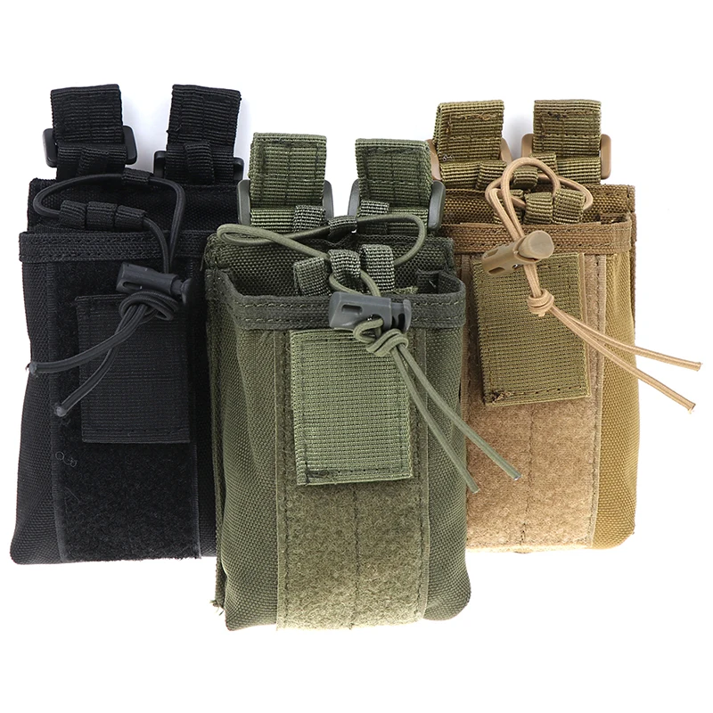 Тактический Molle Walkie-talkie Pouch Interphone Storage Bag Открытый Molle Radio Pouch для военного использования Walkie-Talkie Чехол-держатель