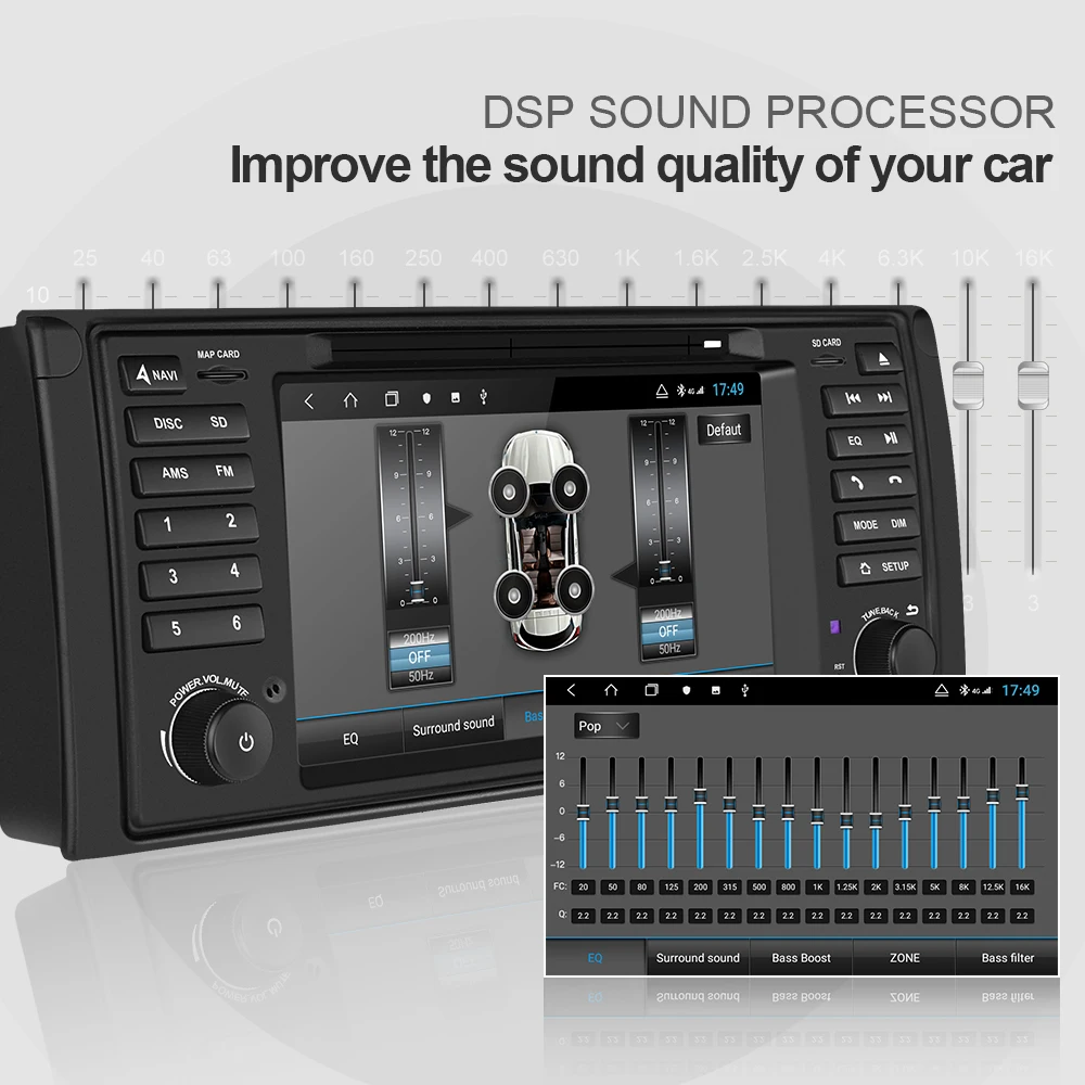 Perfect Isudar H53 1 Din Android Auto Radio For BMW/E39/X5/E53 Octa Core RAM 4GB ROM 64GB GPS Car Multimedia System DSP DVD DVR Camera 4