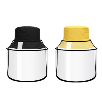 

Removable Transparent Protective Mask Anti-Spitting Protective Hat Dustproof Cover Adjustable Cotton Hat