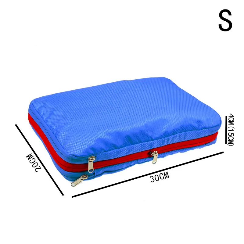 Royal blue S Мужская и женская нейлоновая дорожная Сумка водонепроницаемая Упаковка Кубики Большая вместительная складная сумка-Органайзер для путешествий многофункциональная дорожная сумка - Цвет: Royal blue S