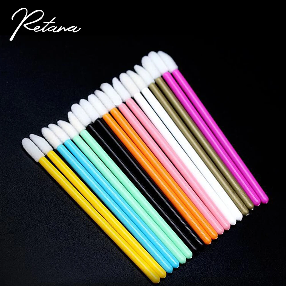 

50 Disposable Cosmetics Makeup Lip Brush Lip Gloss Lip Gloss Stick Eye Shadow Applicator Eyelash Cleaner Lip Gloss Brush Tool