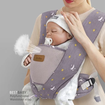 

Backpack Portable Baby Sling Wrap Adjustable 0-36M Ergonomic Baby Carriers Cotton Infant Newborn Kangaroo Bag Hipseat