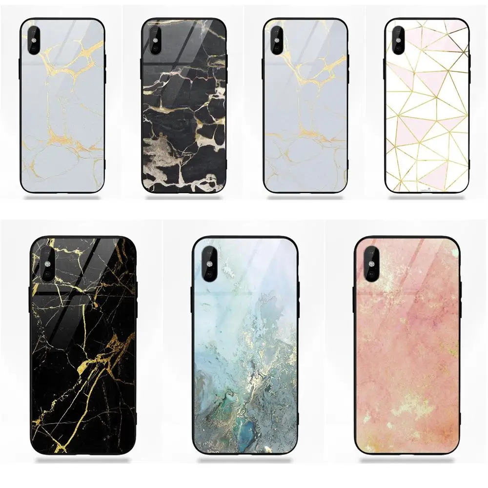 Золотой Мрамор для Apple iPhone 5 5C 5S SE 6 6S 7 8 Plus X XS Max XR Ультра мягкий ТПУ оправа