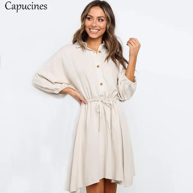 vestido curto casual solto