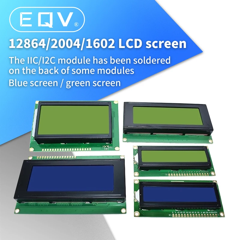 LCD1602 LCD 1602 2004 12864 module Blue Green screen 16x2 20X4 Character LCD Display Module HD44780 Controller blue black light display module lcd display module