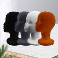 Fashionable Mannequin Foam Female Head for Wig Sunglasses Eyeglass Stand Cleanable Shop Mall Hat Display Holder for Store Decor