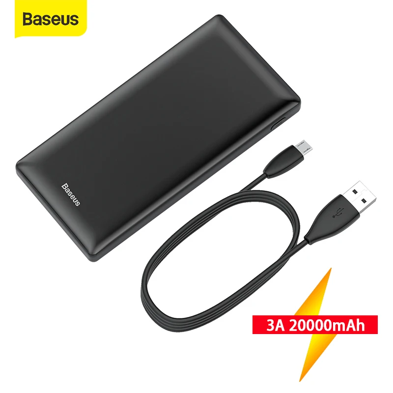 Внешний аккумулятор Baseus на 20000 мА · ч с портами USB Type C и поддержкой быстрой