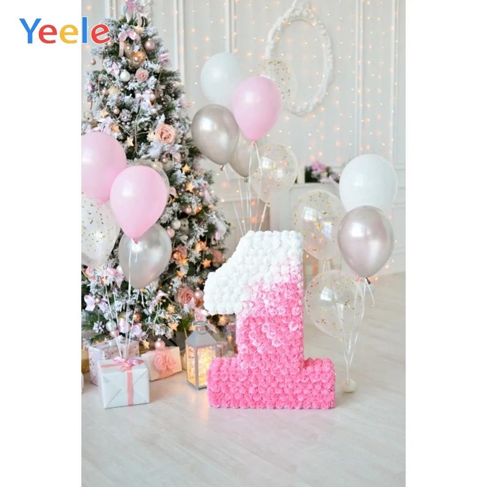 Yeele 1st Birthday Photozone воздушные шары торт интерьер фотографии фоны персонализированные фотографические фоны для фотостудии