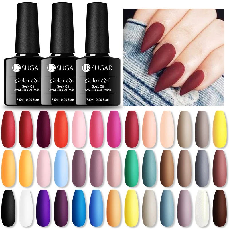UR SUGAR 7.5ml Winter Series Gel Nail Polish Color Matte Varnish Soak Off UV Art Long Lasting | Красота и здоровье