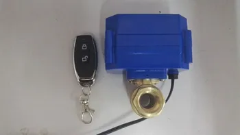 

DC5V DC12V DC24V AC220V 2wires 433mhz DN15 DN20 DN25 Brass reduced bore female-female remote controller electric ball valve