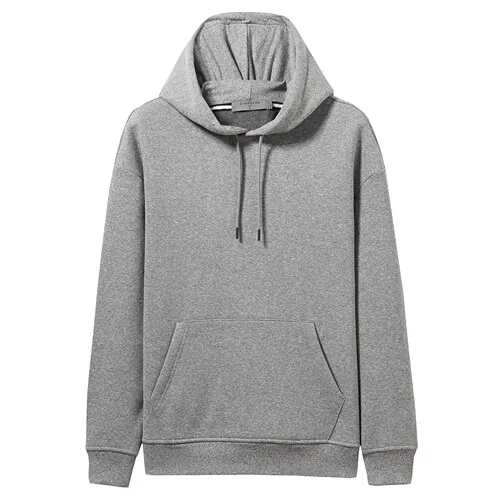 Giordano мужские толстовки свободного кроя с флисовой подкладкой с капюшоном теплые с длинным рукавом Moleton Masculino ребристые манжеты 01029786 - Цвет: 51Grey