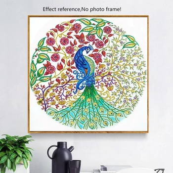 

Special Shaped Diamond Painting Peacock DIY Diamond Embroidery Sale Animal Picture Of Rhinestones Mosaic Home Decor 40x40