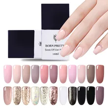 Born Pretty 6 мл/10 мл клей для ногтей Гель-лак 1 бутылка серия замачиваемый блестящий гель УФ-лак для маникюра УФ-гель для дизайна ногтей