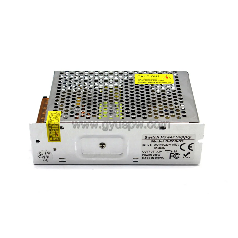 Источник питания постоянного тока 32v 6.3A 200 Вт Светодиодный драйвер Трансформатор 220V 110V AC Fonte dc32v Мощность адаптер для монитор камеры cctv светильник фрезерный станок с ЧПУ
