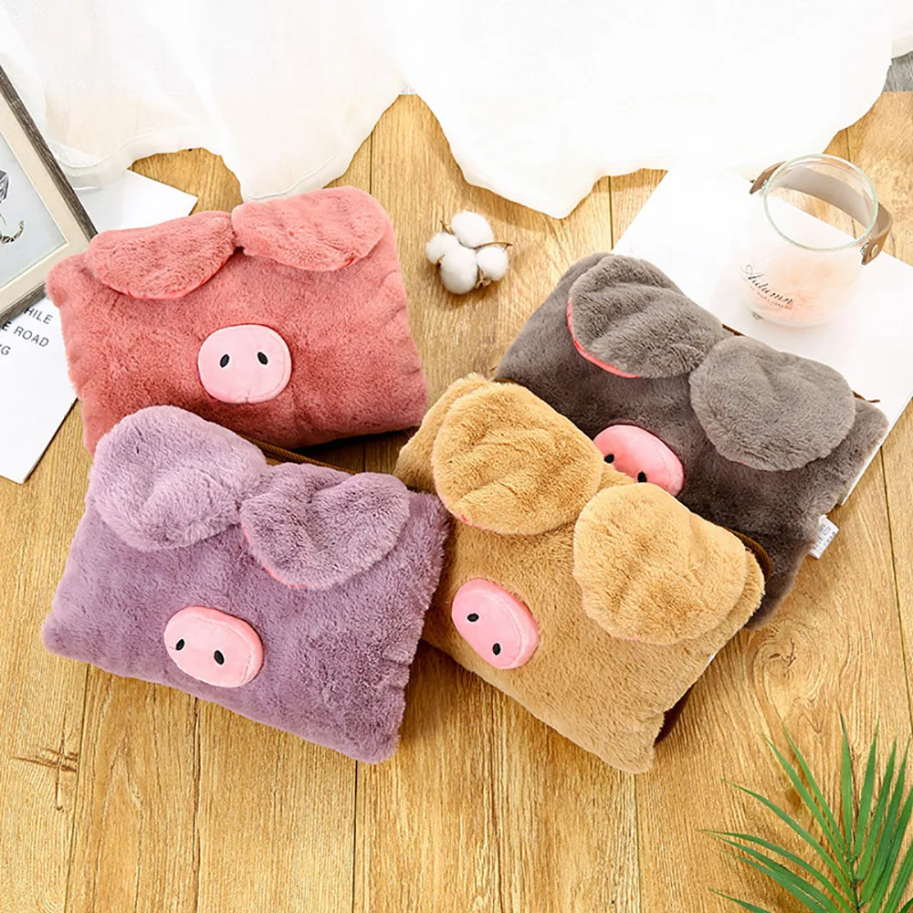 Saim Heating Warm Water Bag Cartoon Cute Plush Hot Water Bottle Charging Explosion-proof Charging Hot Water Bag Heat Jug JJ50681