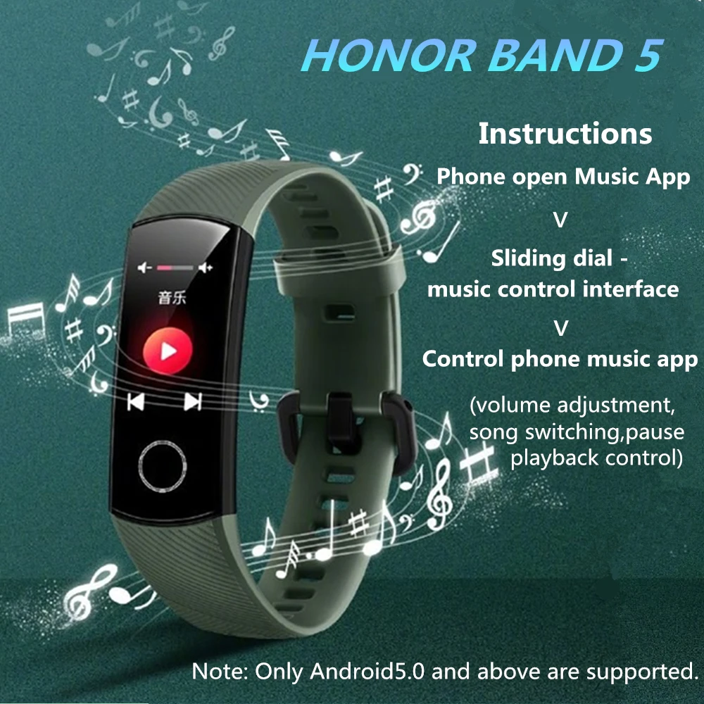 Смарт-браслет huawei Honor Band 5, Оксиметр, сенсорный экран, волшебный цвет, для плавания, для обнаружения сердечного ритма, сна, сна, Honor Band 5