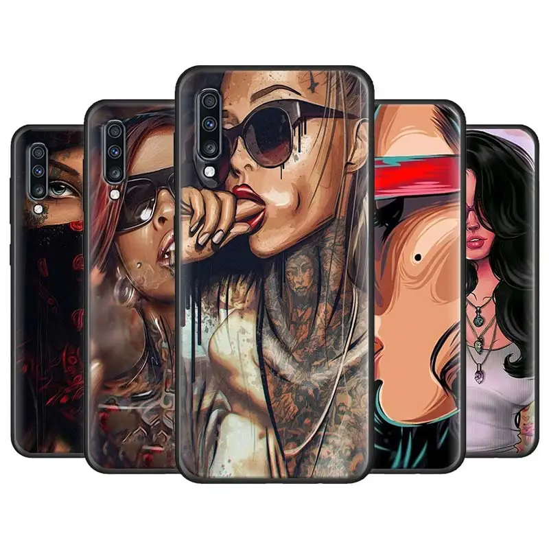 Силиконовый чехол для Samsung Galaxy A51 A71 5G A80 A70 A70s A50 A50s A40 A30 A20 A10 TPU крышка татуированные