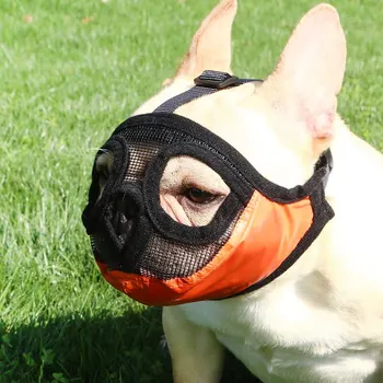 

Short Snout Pet Dog Muzzles Comfortable Adjustable Breathable Mesh French Bulldog Pug Mouth Muzzle Mask Anti Stop Bite Supplies