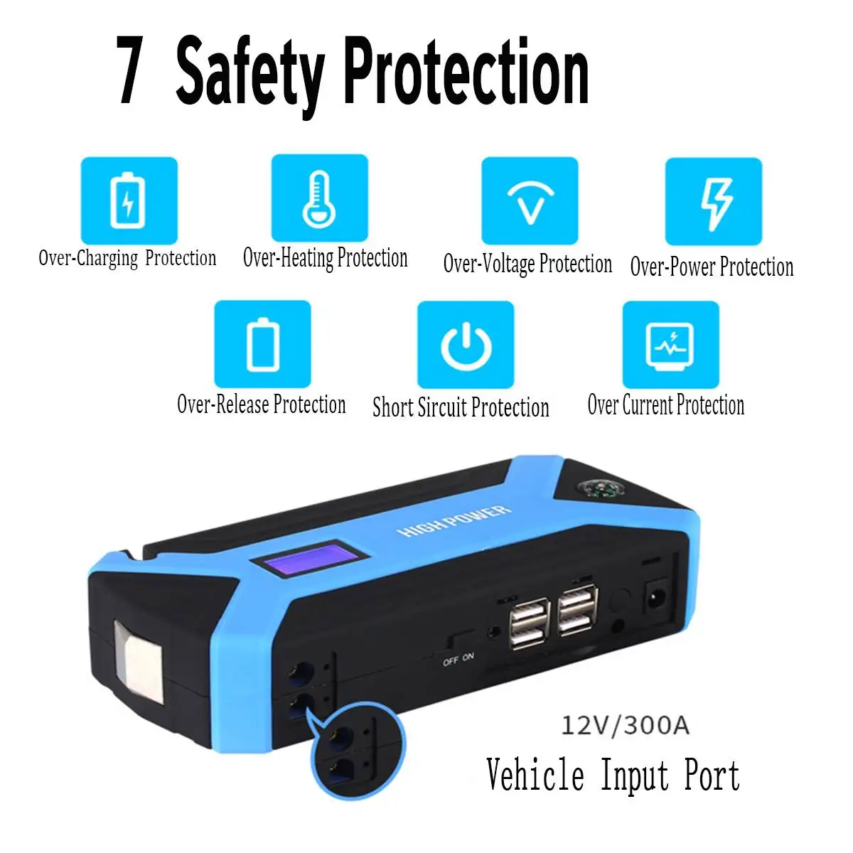 69800mAh автомобильный пусковой усилитель устройства 600A 12V 4USB светодиодный автомобильный пусковой стартер банк питания автомобильный стартер для автомобильного зарядного устройства