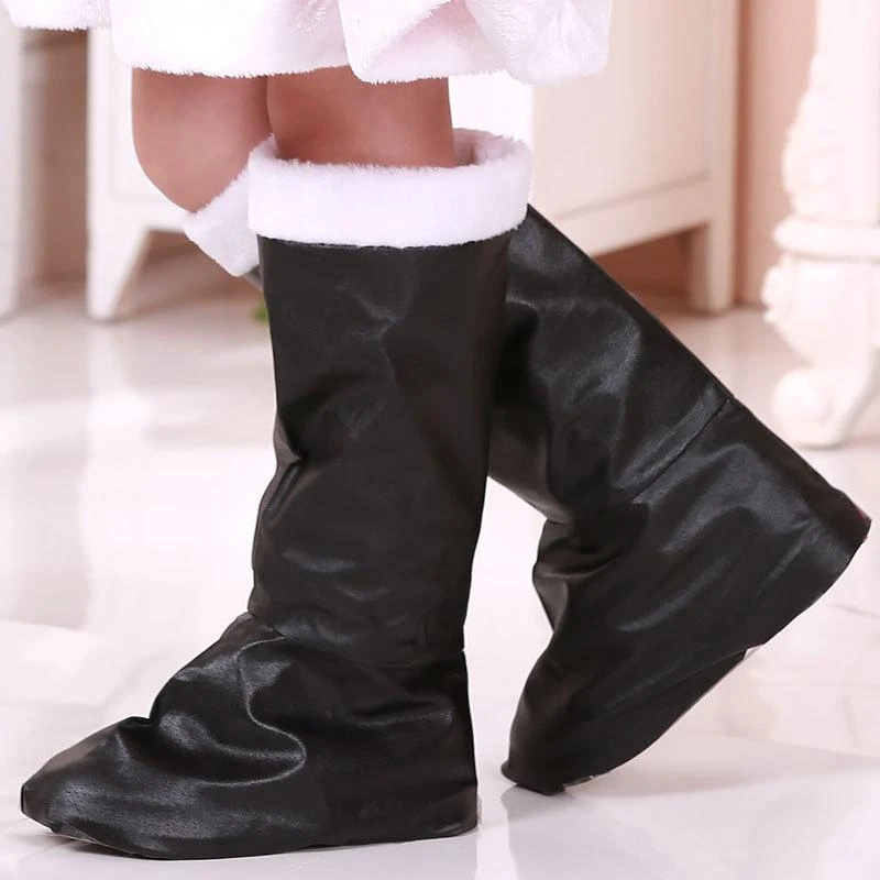 The Christmas Shoes 2022 Christmas Santa Claus Boots Black Artificial Leather Shoes For 2022 New  Year Party - Party & Holiday Diy Decorations - Aliexpress