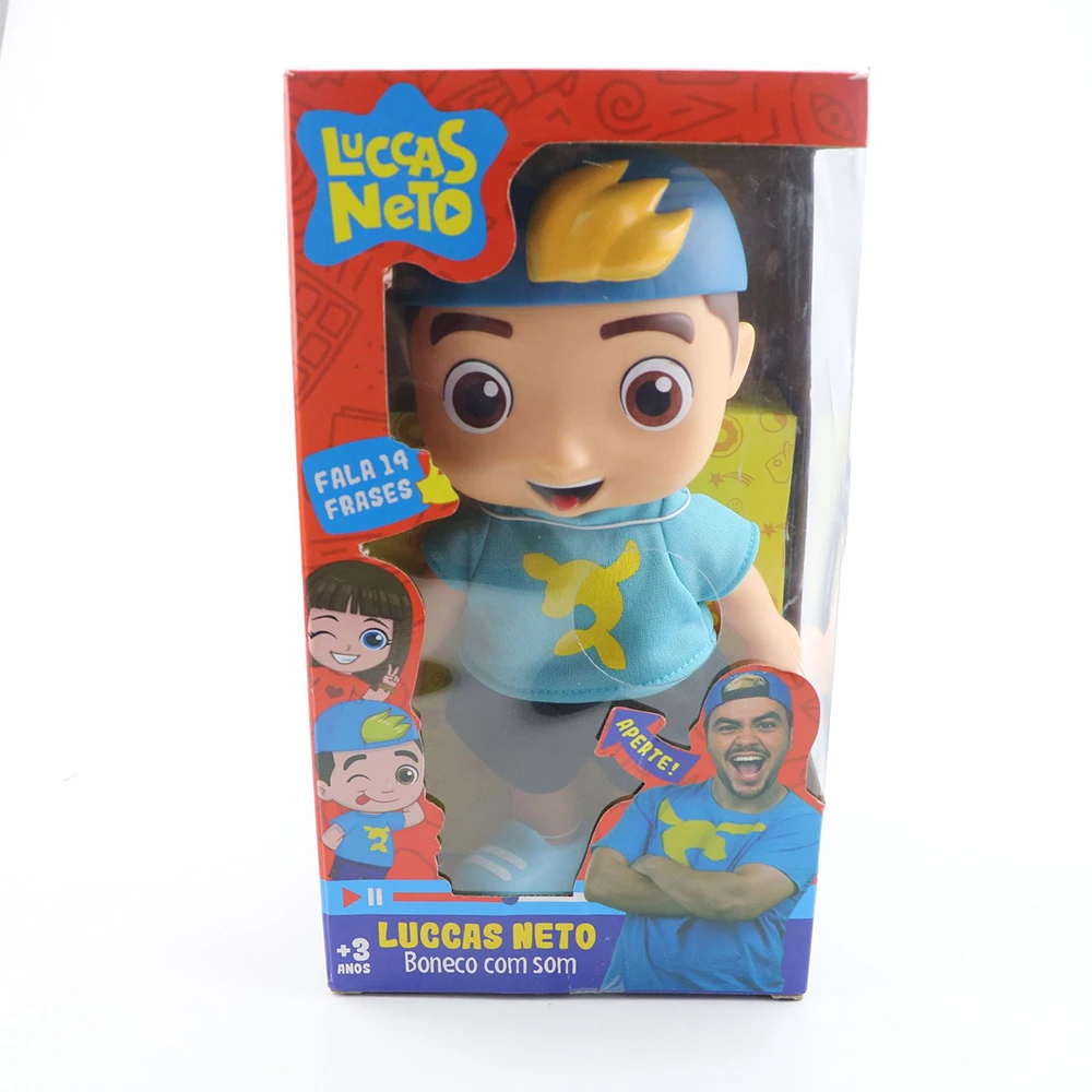 

25cm Luccas Neto Cute Doll Action Figure Vinyl Talking Toys With battery Sound Collection Model Birthday Christmas Gift For Kids