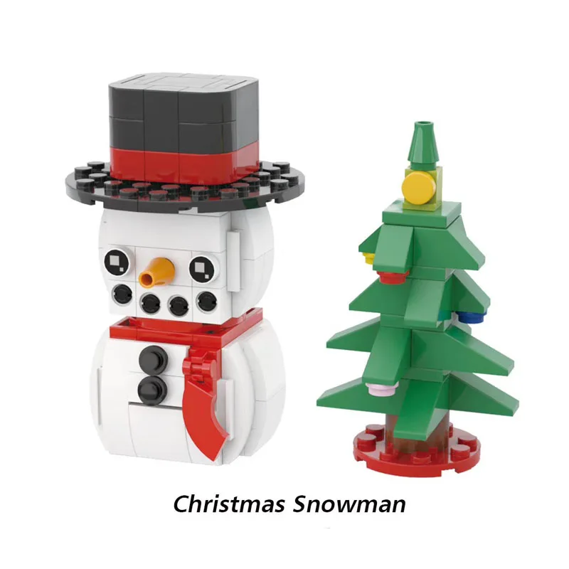 

Single sale Christmas Brickheadz Christmas snowman Mini christmas tree Figures Building Blocks Toys For Children Christmas Gifts