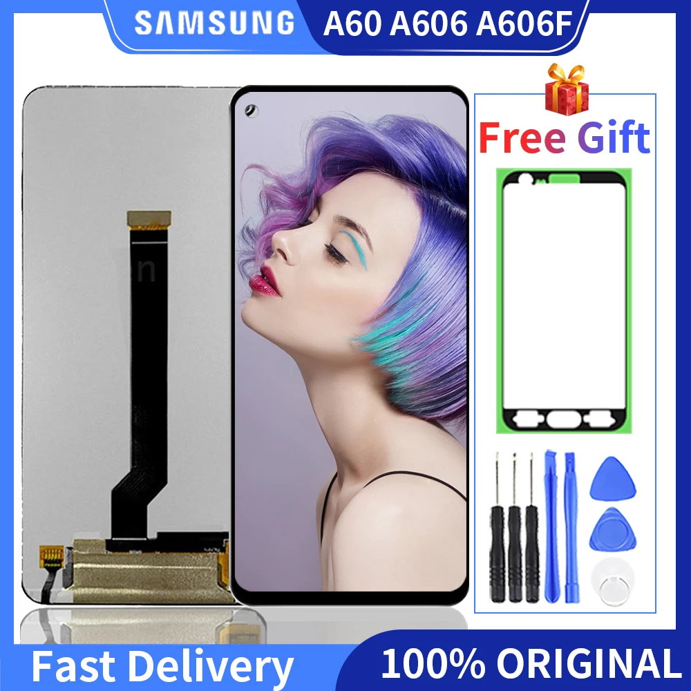 

Original Super AMOLED LCD For Samsung Galaxy A60 A606F/DS A6060 A606FD LCD Display Touch Screen Digitizer Assembly Replacement
