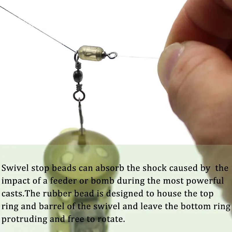 Carp Fishing Accessories Swivel Stop Beads Anti-tangle Sleeve Stops for Running Lead Feeder Rigs Tackle 30pcs fishing accessories