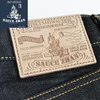 SauceZhan 316XX de Selvage Denim Jeans Denim crudo sin lavar orillo índigo Denim vaqueros rectos Jeans hombre recto ► Foto 3/5