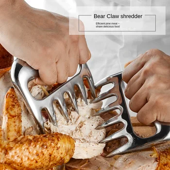 

Stainless Steel Bear Claw Separator Cooked Food Sliter Chicken Fork Meat Sliter Barbecue Bbq Meat Tearing Tool