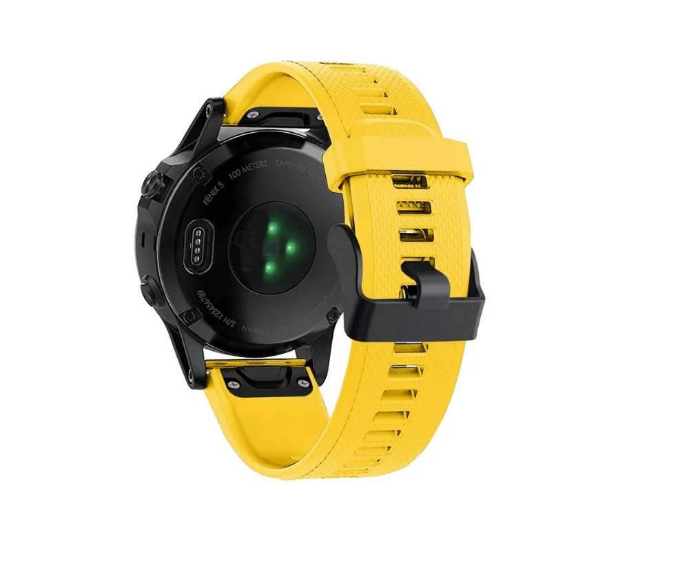 22 мм ремешок для часов быстросъемный ремешок для Garmin Fenix 5/5 plus 6 6 Pro Easyfit наручный ремешок для Garmin Forerunner 935 ремешок - Цвет: Цвет: желтый