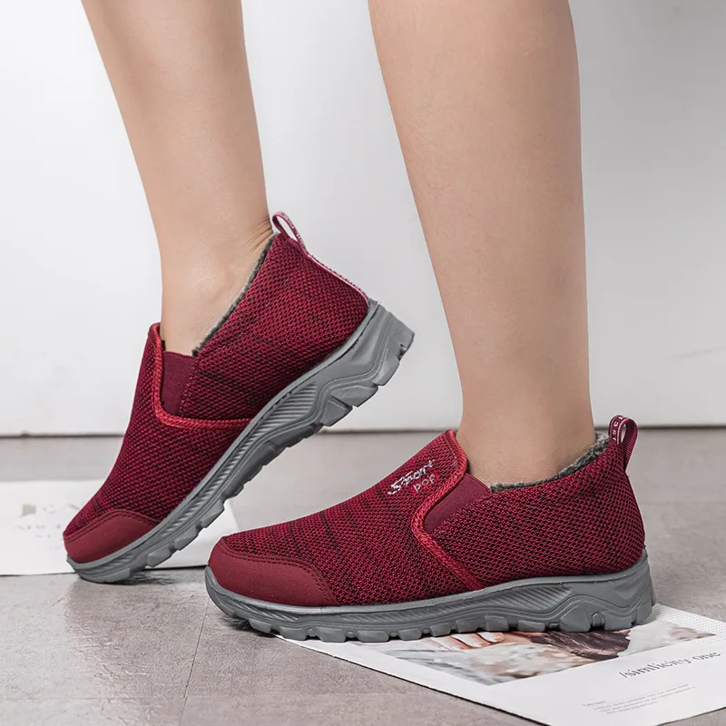 Women's Winter Footwear Plush Fur Boots For Women Retro Style Ladies Shoes Non-Slip Women's Shoes Fashion Zapatos De Mujer