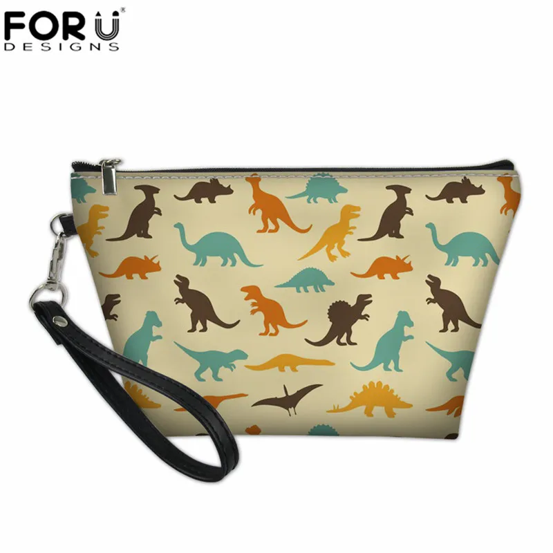 FORUDESIGNS Waterproof Cute Dinosaur Cosmetic Bags Roomy Makeup Bag Travel Cases Organizer Female Make up Pouch Drop Shipping - Цвет: Z3280Z8