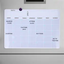 Tableau de planification mensuelle effacable, Plan magnétique tableau de rappel de calendrier aimant de réfrigérateur 