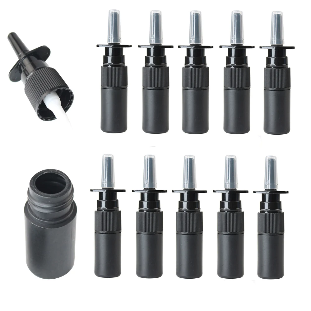 

24pcs 5ml HDPE Pharmaceutical Nasal Spray Pump bottle Plastic Empty Mini Portable Medical Nasal Sprayer Pump Botte